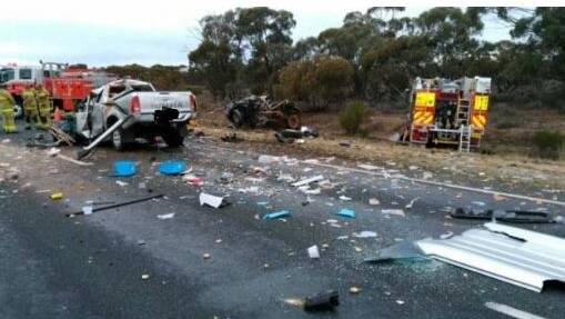 Debris from the crash at Euston. Picture: NSW Police