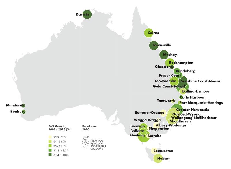 Australia's powerhouse regional centres.