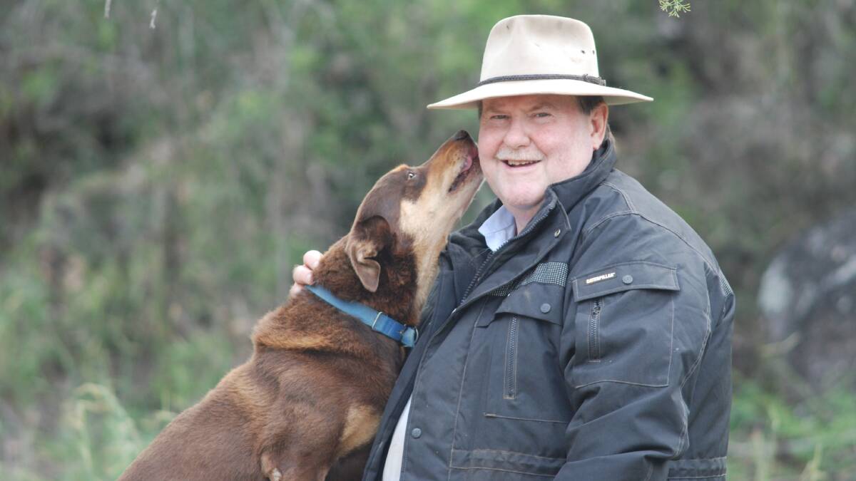 Former NSW Farmers president and columnist for The Land, Mal Peters, with Bob.