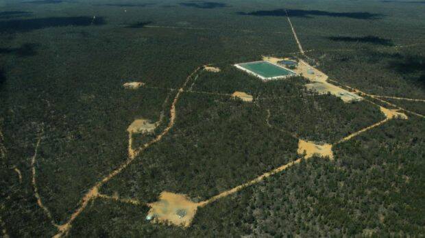 Some of Santos' operations in the Pilliga Forest near Narrabri. Photo: Dean Sewell