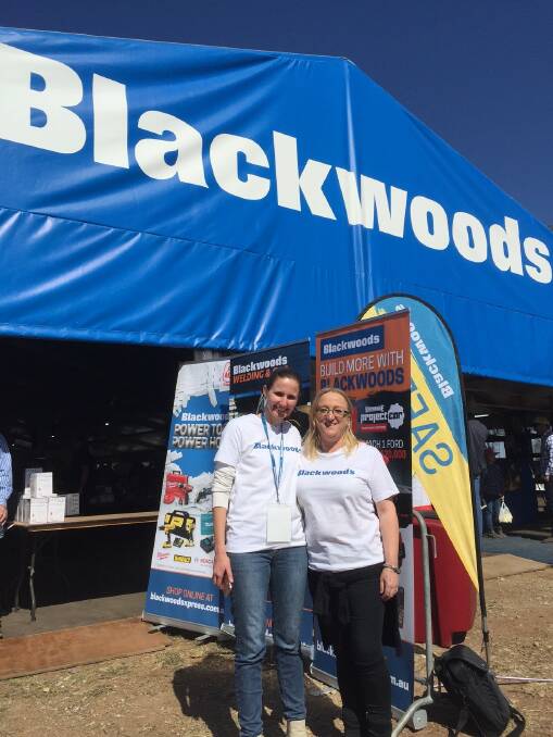 Alison Murphy and Regina Teagle from Blackwoods at AgQuip.