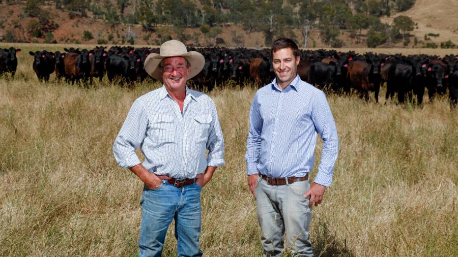 Dockers Plains Pastoral Company manager Dane Martin with company director Will Paul 
