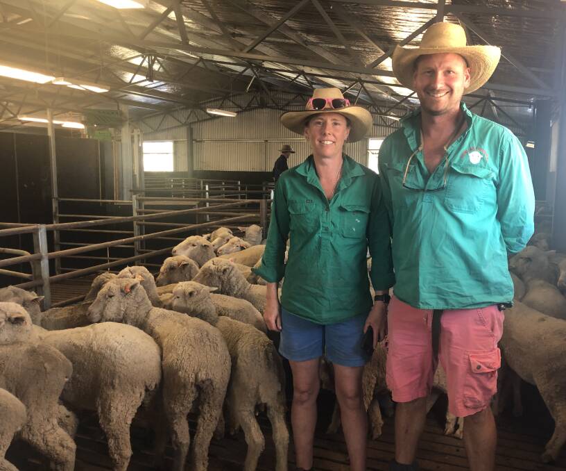 Kelly and Luke Dowling, Narragolong, Gunning decided to stop mulesing last year due to market pressures. 