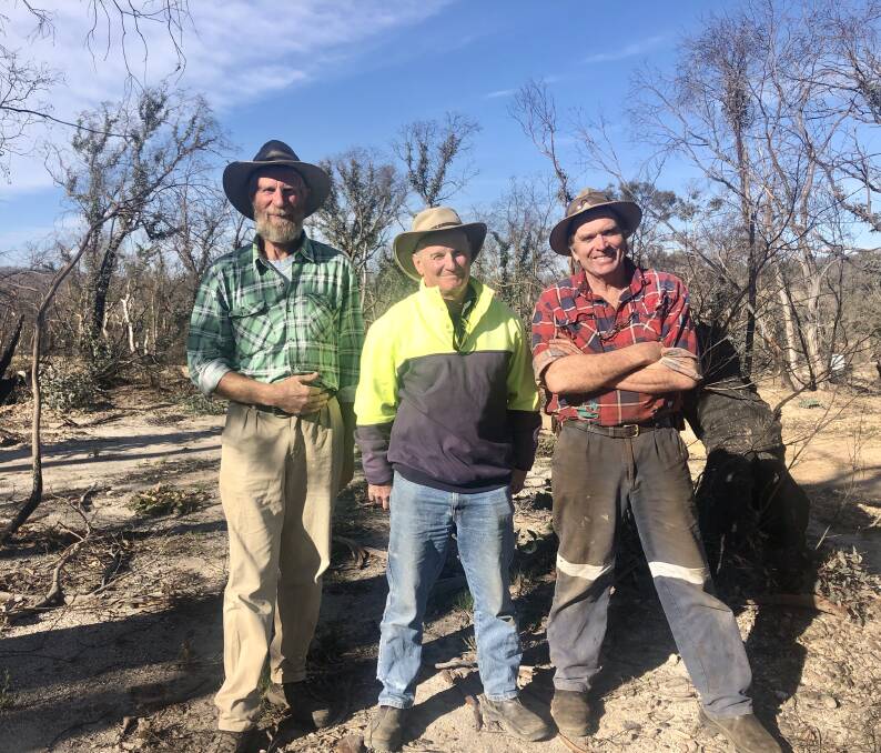 Bombay RFS captain, Garry Grant, Bombay RFS deputy captain Mick McGrath and Mongarlowe RFS captain Paul Bott. They argue more value should be put on local-knowledge when fighting fires. 