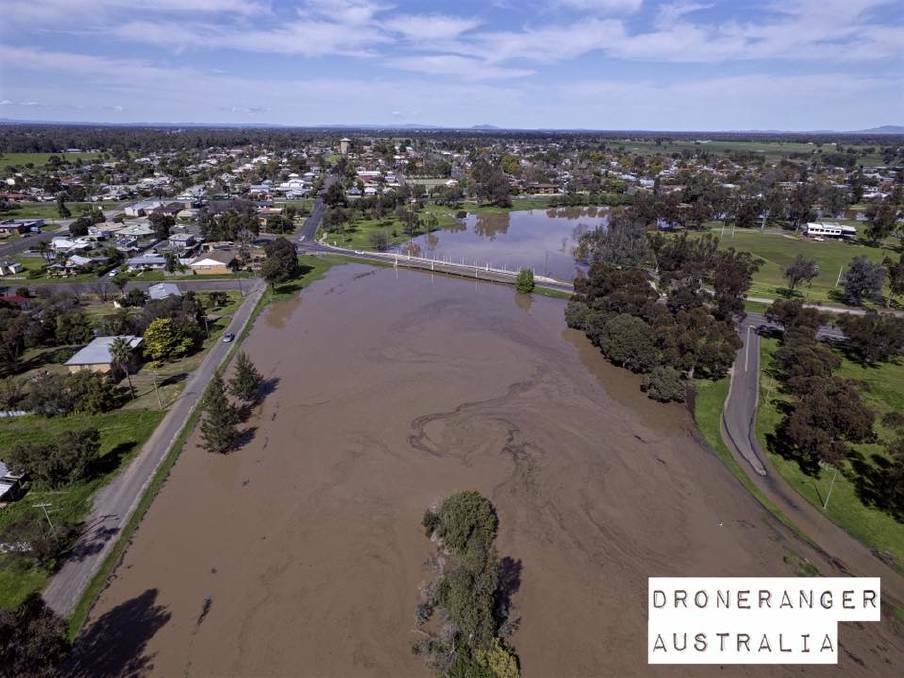 The Droneranger Australia's image of a swollen lake three weeks ago. Go to his Facebook page for more images.