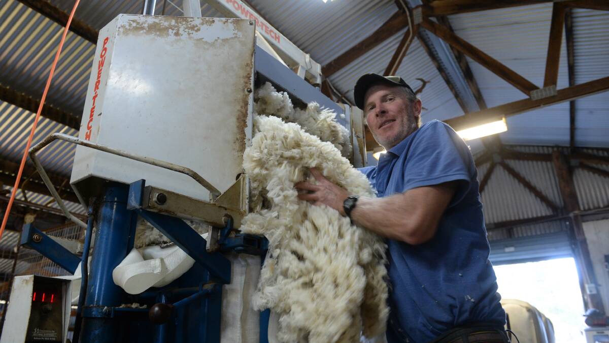 Brian Lewis helps Ian Law's shearing at Mayo, as a part-time worker while he runs his own mixed farming operation,  "Killara", Grahams Valley. Graziers are finding it a lot harder to get shed hands and often rely on farming mates.
