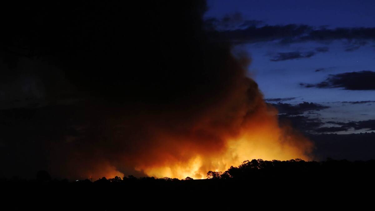 A fire burns near Cessnock last week in a heady start to the fire season, with more than 80 fires burning at one stage. The fire season was brought forward in many districts.