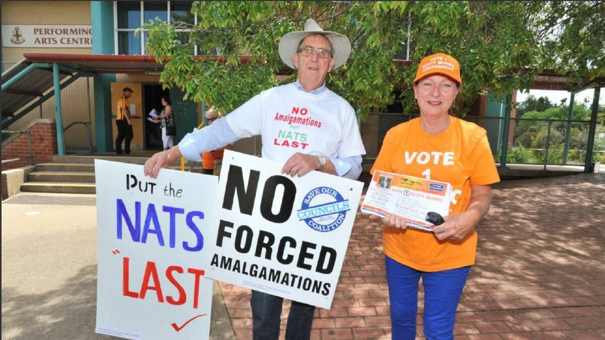 Orange electors turned on the Nationals over council mergers and a ban on greyhound racing.