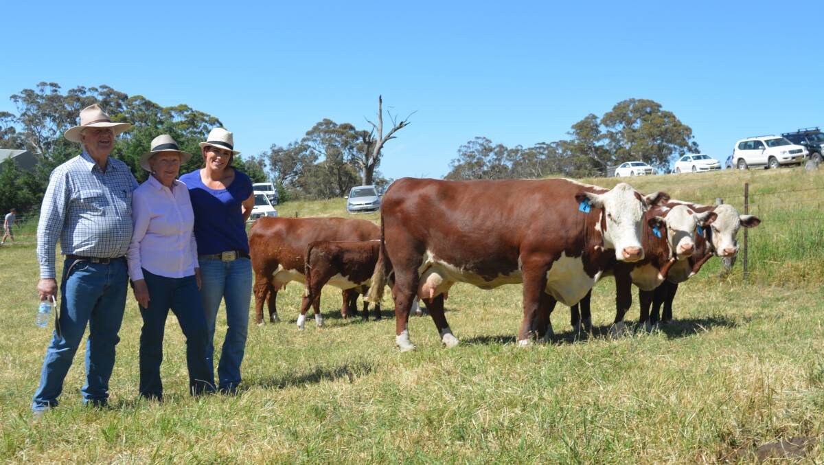 The Worth family were pleased with a full clearence at the Waratah Poll Hereford dispersal sale, last Friday. 