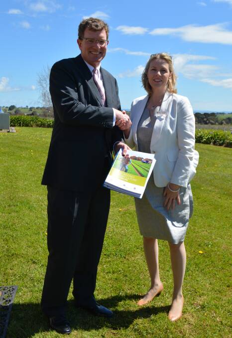 Member for Calare Andrew Gee with RDA Central West's Julia Andrews. 