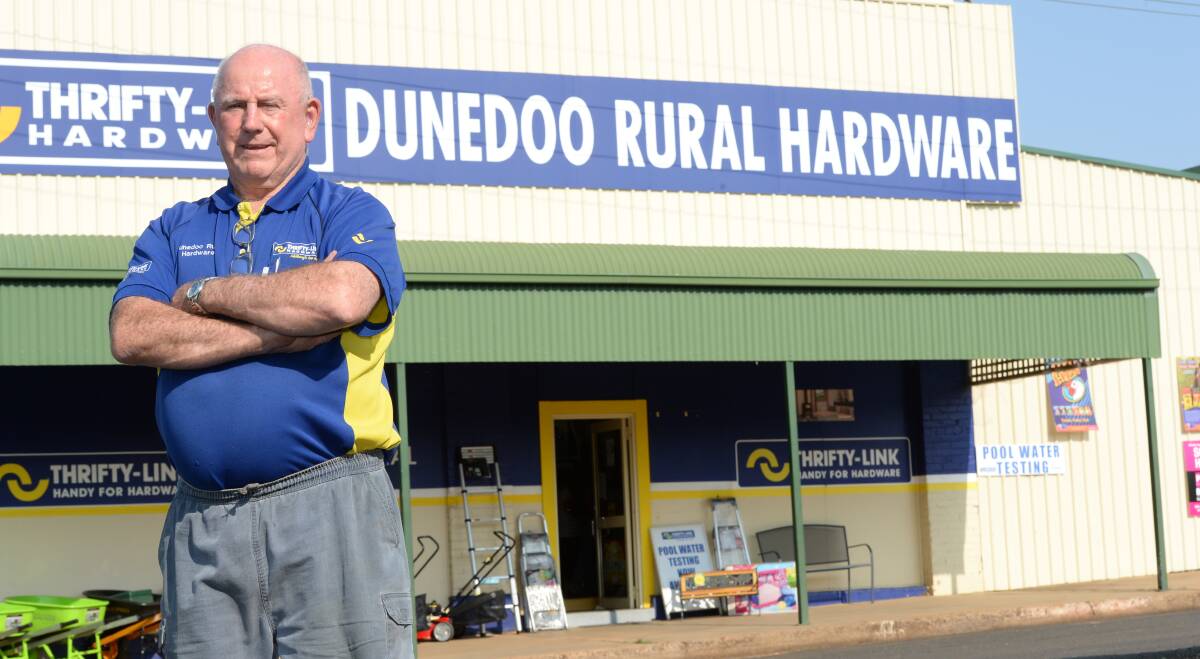 Ron Gallagher, owner Dunedoo Rural Hardware, Dunedoo, is disappointed the Cobbora mine will not go ahead as planned.