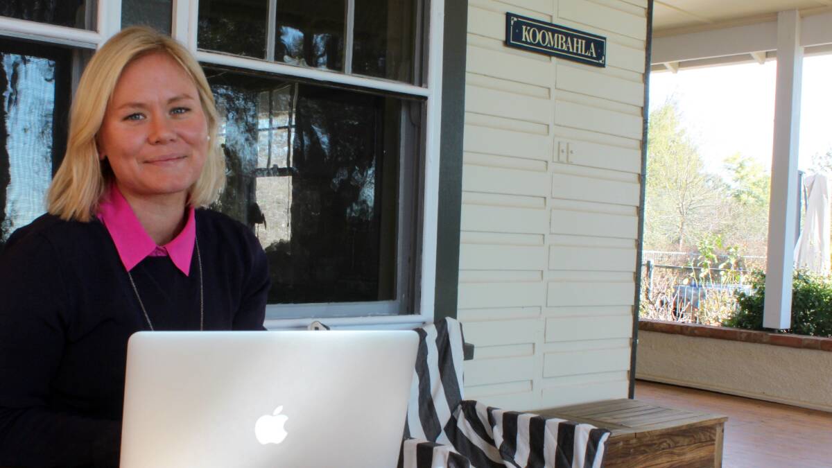 Holbrook's Airlie Trescowthick at home at "Koombahla" developing her website The Farm Table. 