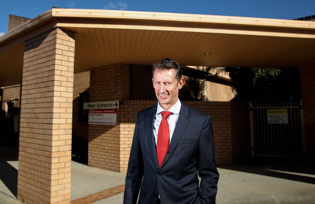 Labor Whitlam MP Stephen Jones at Shellharbour Hospital. Photo Adam McLean.