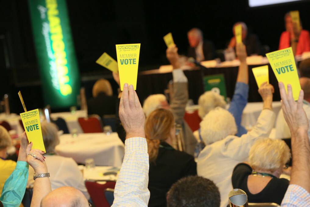 NSW Nationals delegates vote to adopt a policy to place a moratorium over sale of farmland to foreign entities, including locally controlled overseas-offshoots, at the party's annual conference.
