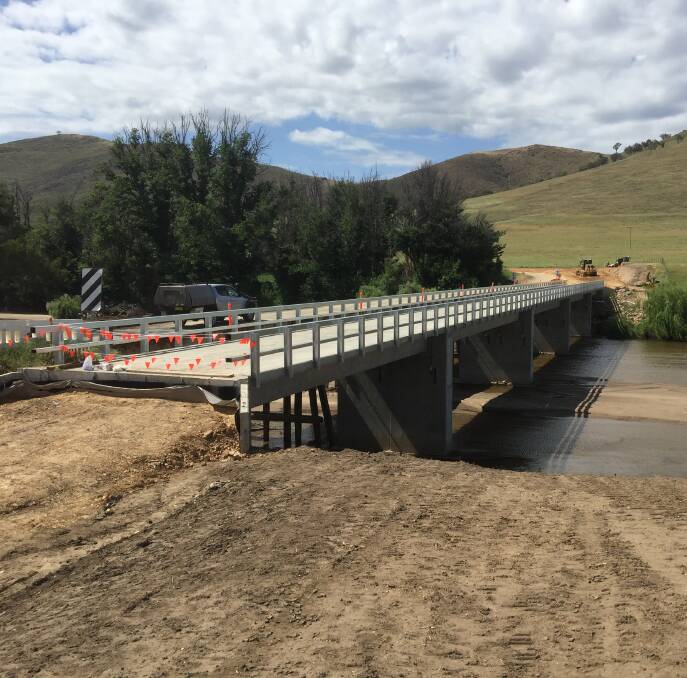 Gobarralong Bridge near Gundagai was upgraded under round one of Fixing Country Roads. Increased capacity provides an $600,000 to the local economy a year.
