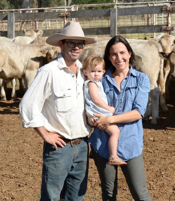 Rob and Hayley Millner with their daughter Marnie, 2, "Geurie Homestead", Geurie. 

