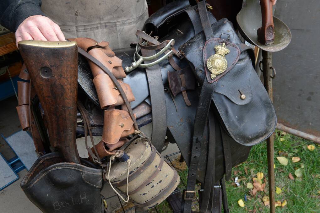 Ian Lancaster's military saddle from the 8th light horse brigade. He says even after 40 years' work he still learns new things.