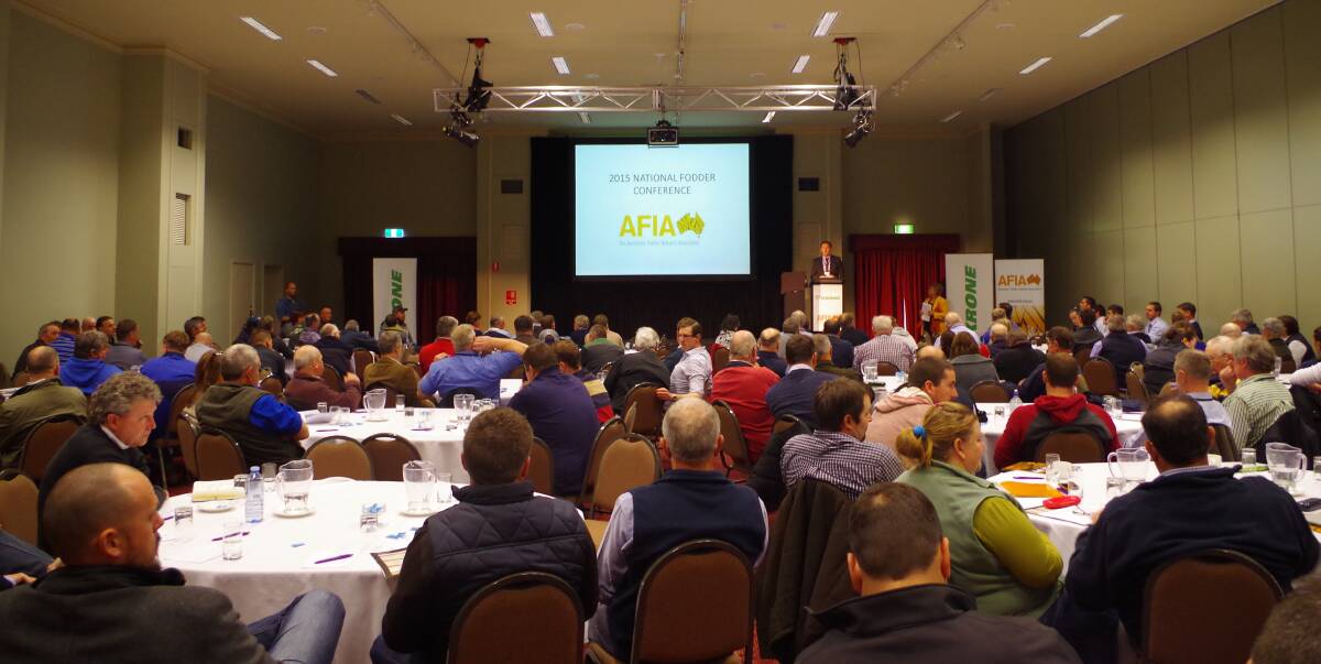 Australian Fodder Industry Association's (AFIA) executive officer Darren Keating speaking at last year's AFIA Conference held in Ballarat, Victoria.   