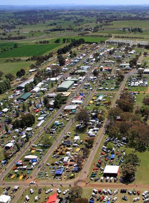 An aerial view of the Australian National Field Days site.
