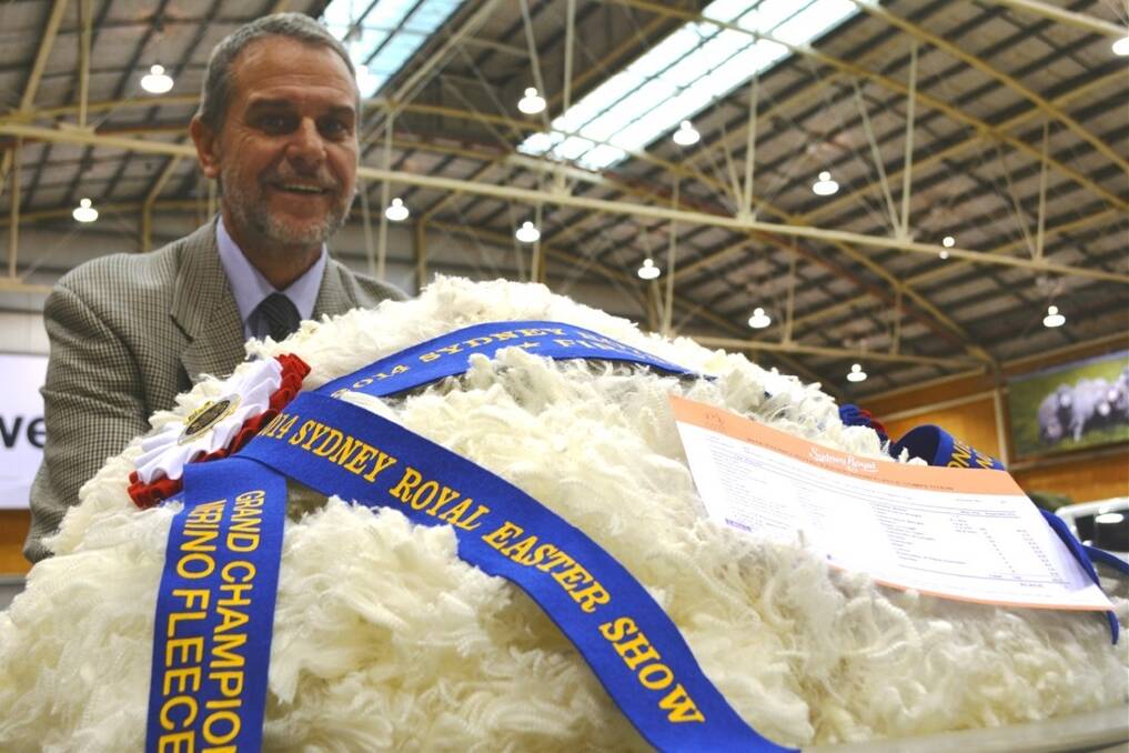 Steward in chief for wool judging at Sydney Royal Greg Andrews