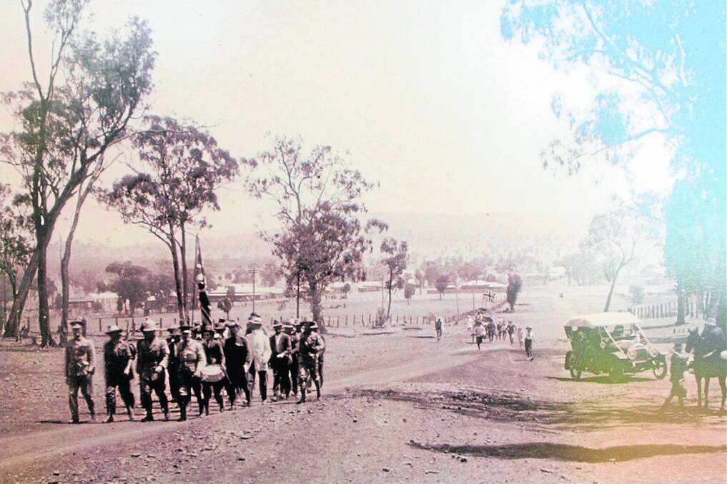 Local volunteers setting off from Tooraweenah in January 1916 on their Kookaburra March.