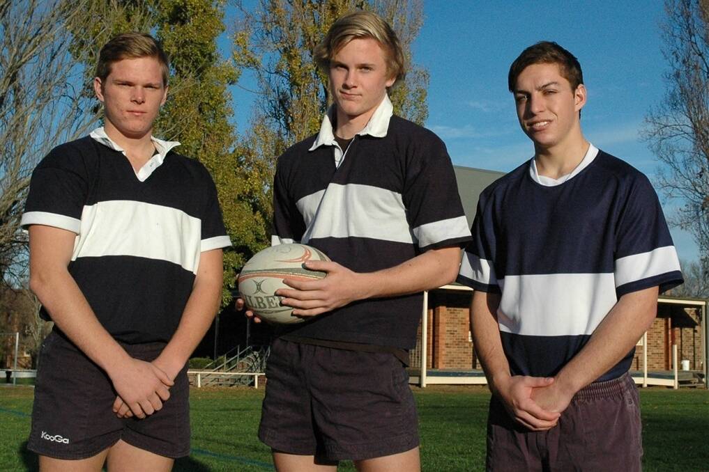 Ben Caskey, Hayden Shepherd and Nicholas Finney ahead of this weekend’s NSW Country Schoolboys championships to be held at The Armidale School.
