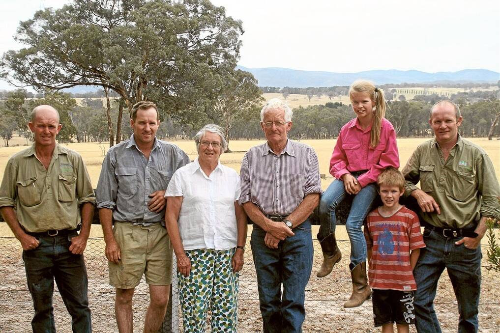 The Webb family, Hugh and Bruce, with parents Marjorie and Richard, Brooke, 12; William, 10, and their father Robert, at "Wonga", Tarana.