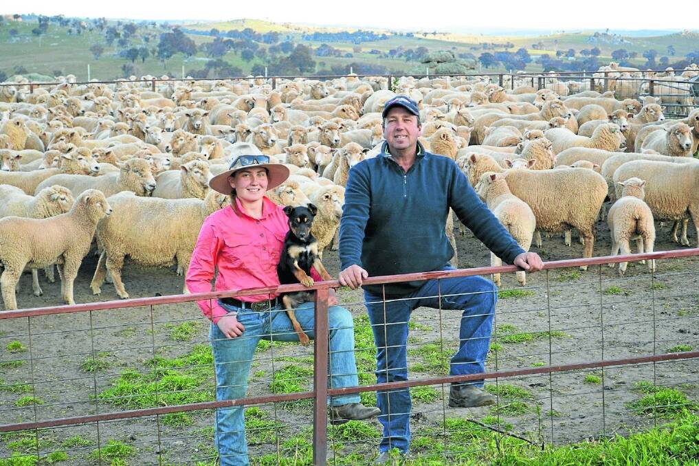 Peter Selmes and daughter Emily, "Kydeen", Crookwell.