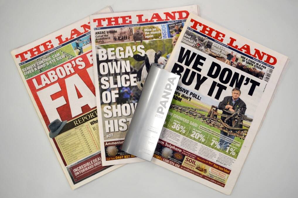 You beauty! The Land wins Newspaper of the Year