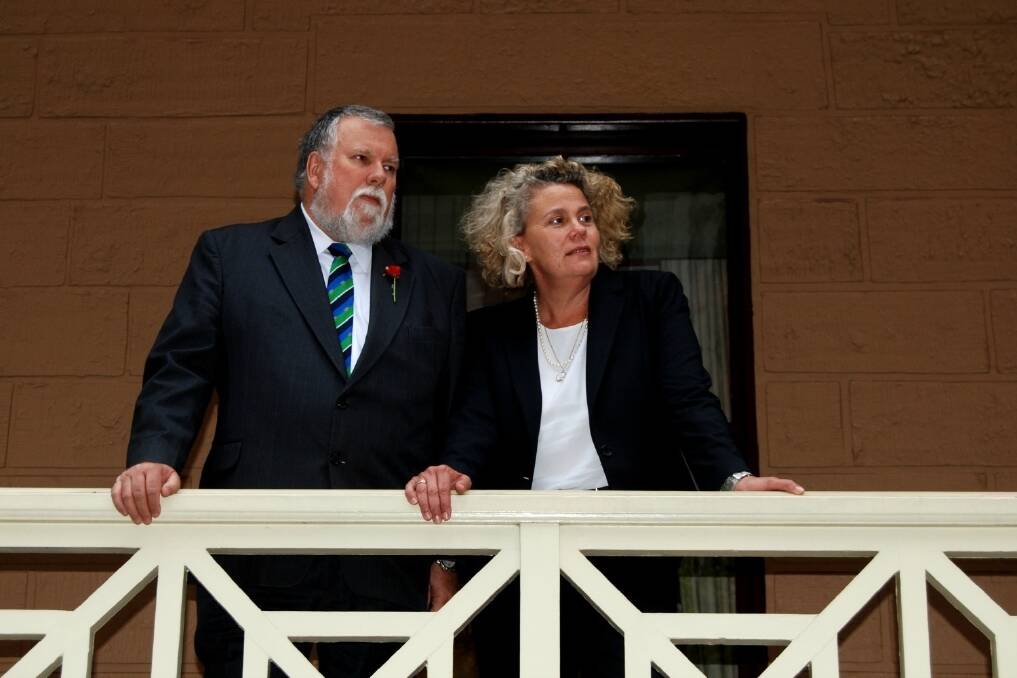 Shooters Party MLC Robert Brown and NSW Farmers president Fiona Simson.