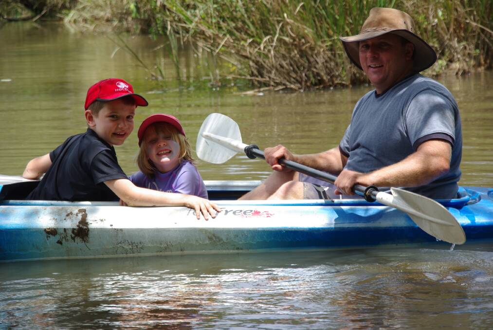 Exploring the Clarence River by canoe. 