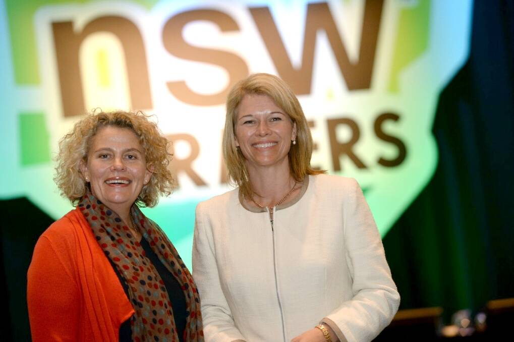 NSW Farmers president Fiona Simson with Primary Industries Minister Katrina Hoadgkinson.