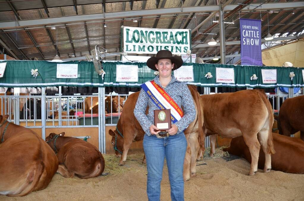 Briony Jonkers, Cowra, won the open paraders' competition at Sydney Royal 