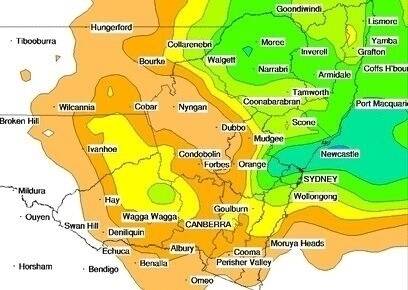 The Bureau of Meteorology said Easter Saturday holds a good prospect for widespread rain. Image: BoM.