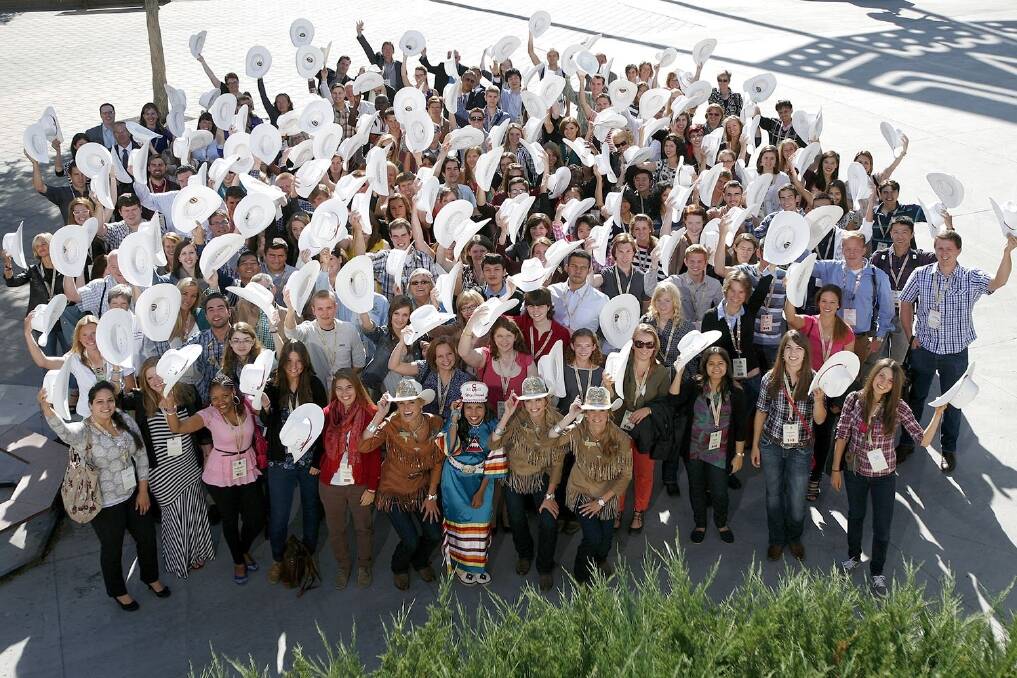 Delegates celebrating the 2013 Canadian global Youth Ag-Summit.