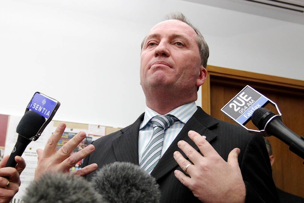 National party deputy leader and federal Agriculture Minister Barnaby Joyce.
