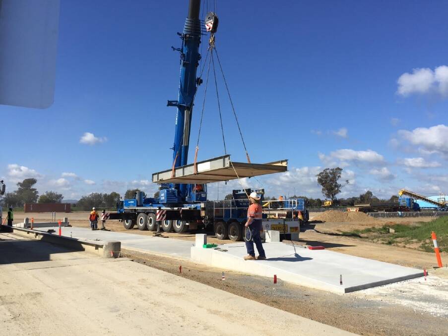 The new second weighbridge at the Henty GrainCorp site was unveiled on October 7. 