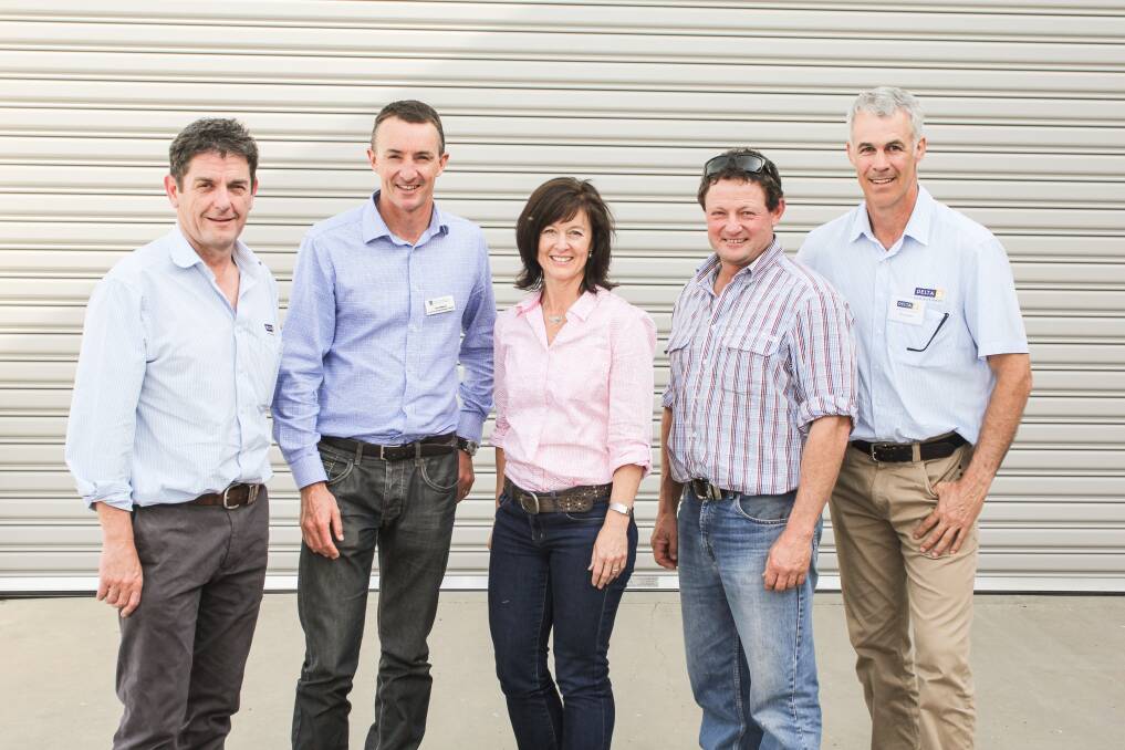 Principal of Delta Ag and manager of the company’s advisory group Chris Duff, Young, AHRI Communications lead Peter Newman, Geraldton, WA, Project Manager of WeedSmart Lisa Mayer, Area Manager for Growth Farms Australia Chris Bunny, and senior member of the Delta Ag agronomy team Tim Condon, Harden.