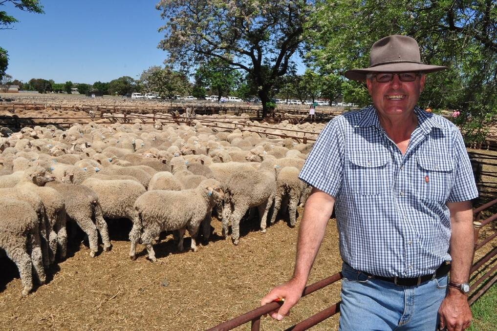 Paul Dye, "Tchelery", Moulamein, was one of the vendors who received $100 a head for his wether lambs at Hay.