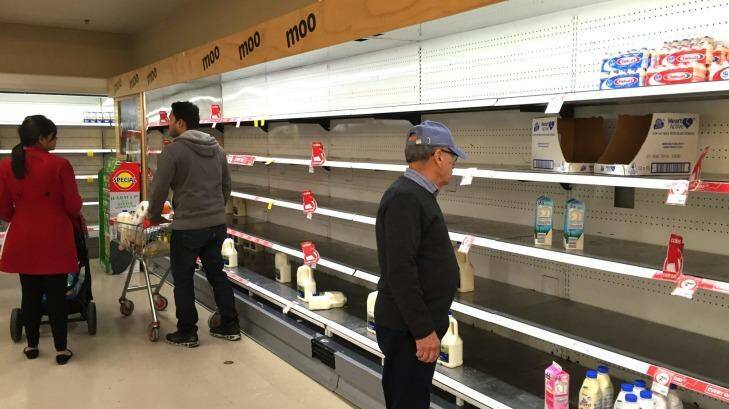 Branded milk walking off the shelves of supermarket milk sections. Photo: Joe Armao