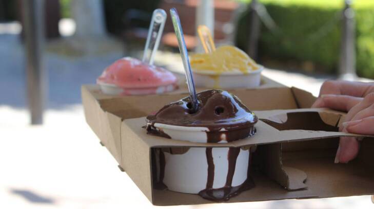 Tasty treat: ice cream melts fast in this heat in Moree. Photo: Sophie Harris, Moree Champion