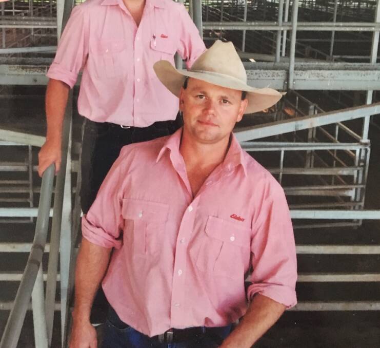 AT HOME: Jason Pearce at the Mudgee saleyards in 2012.