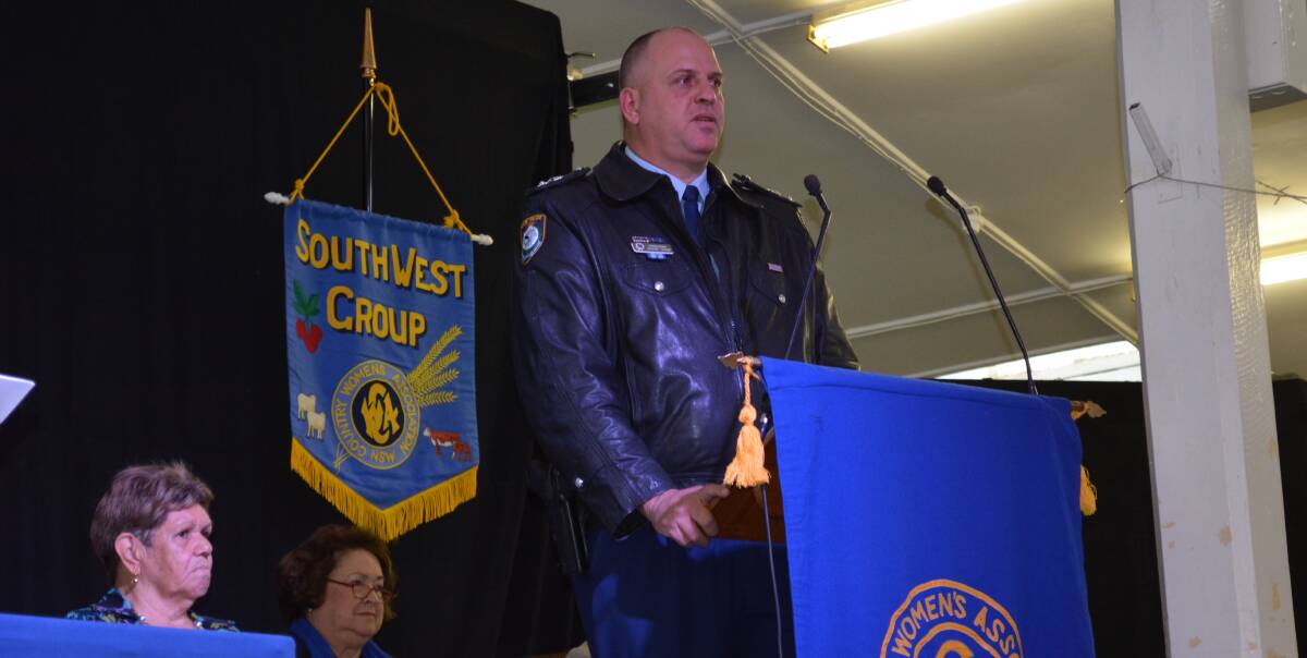 Superintendent Shane Cribb from the Canobolas Local Area Command urged members at the Country Women's Association of NSW's Annual General Meeting to make sure rural crime was reported.