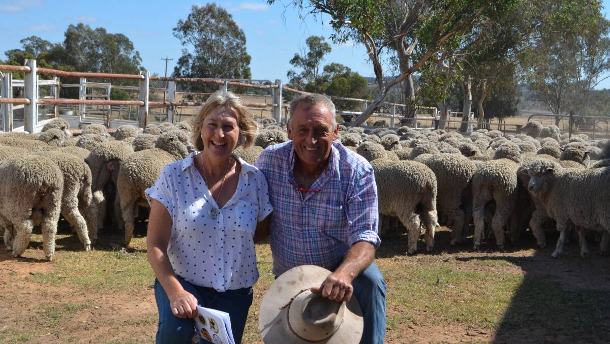 TOP OF THE FLOCK: Narelle and Bruce Nixon, Clovelly, Frogmore, were the winners of the 2019 Southern Tablelands Flock Ewe Competition. Photo: Stephen Burns