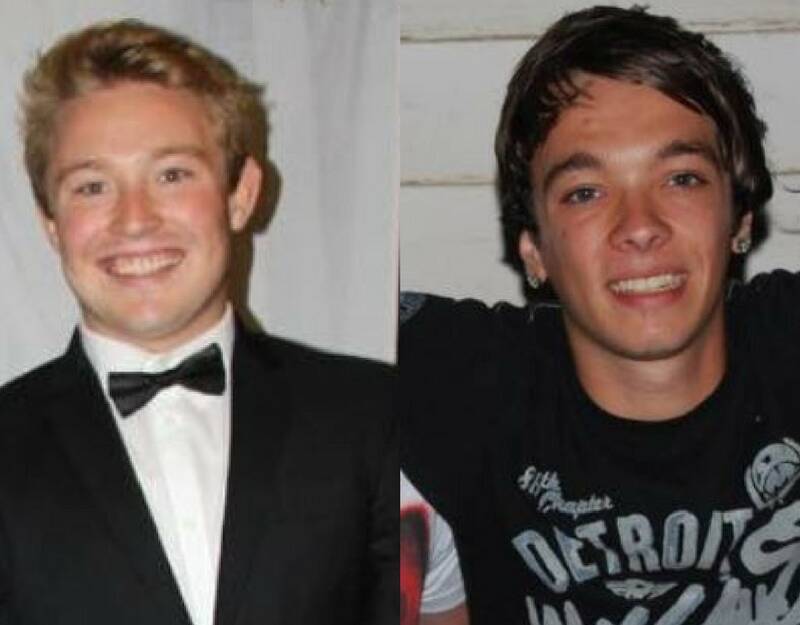 Bradley Potts and Brent Coutts, both 24, died in Corowa on Sunday night.