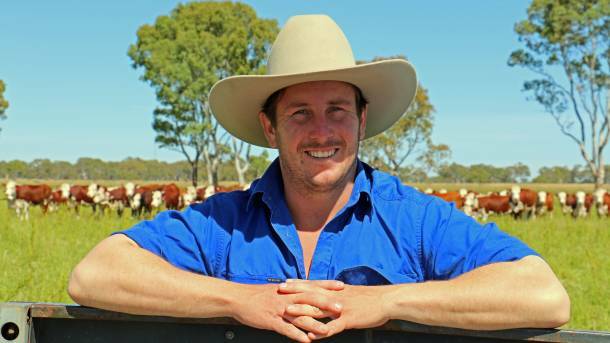 GET YOUR ENTRY IN: Victorian commercial beef producer Kevin Stark was the recipient of the 2015 NAB Agribusiness Rising Champion award.