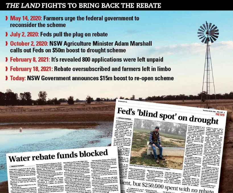 The Land has been campaigning for the emergency water infrastructure rebate scheme since May last year when it was closed as it was oversubscribed. Photo: Samantha Townsend