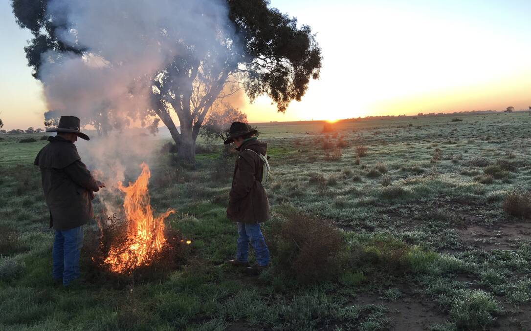 Nothing better than a cuppa over a campfire to start a day droving. Photo: Samantha Townsend