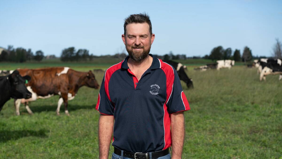 Fourth generation dairy farmer Justin Walsh. Picture by NSW DPI