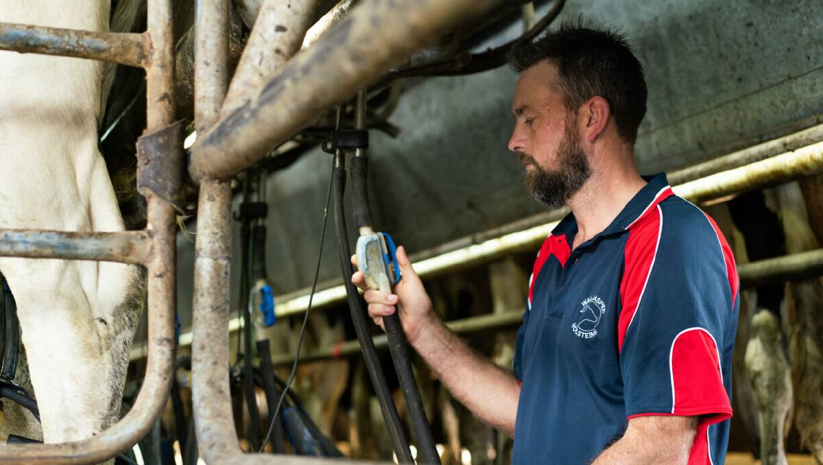 Fourth generation dairy farmer Justin Walsh. Picture by NSW DPI